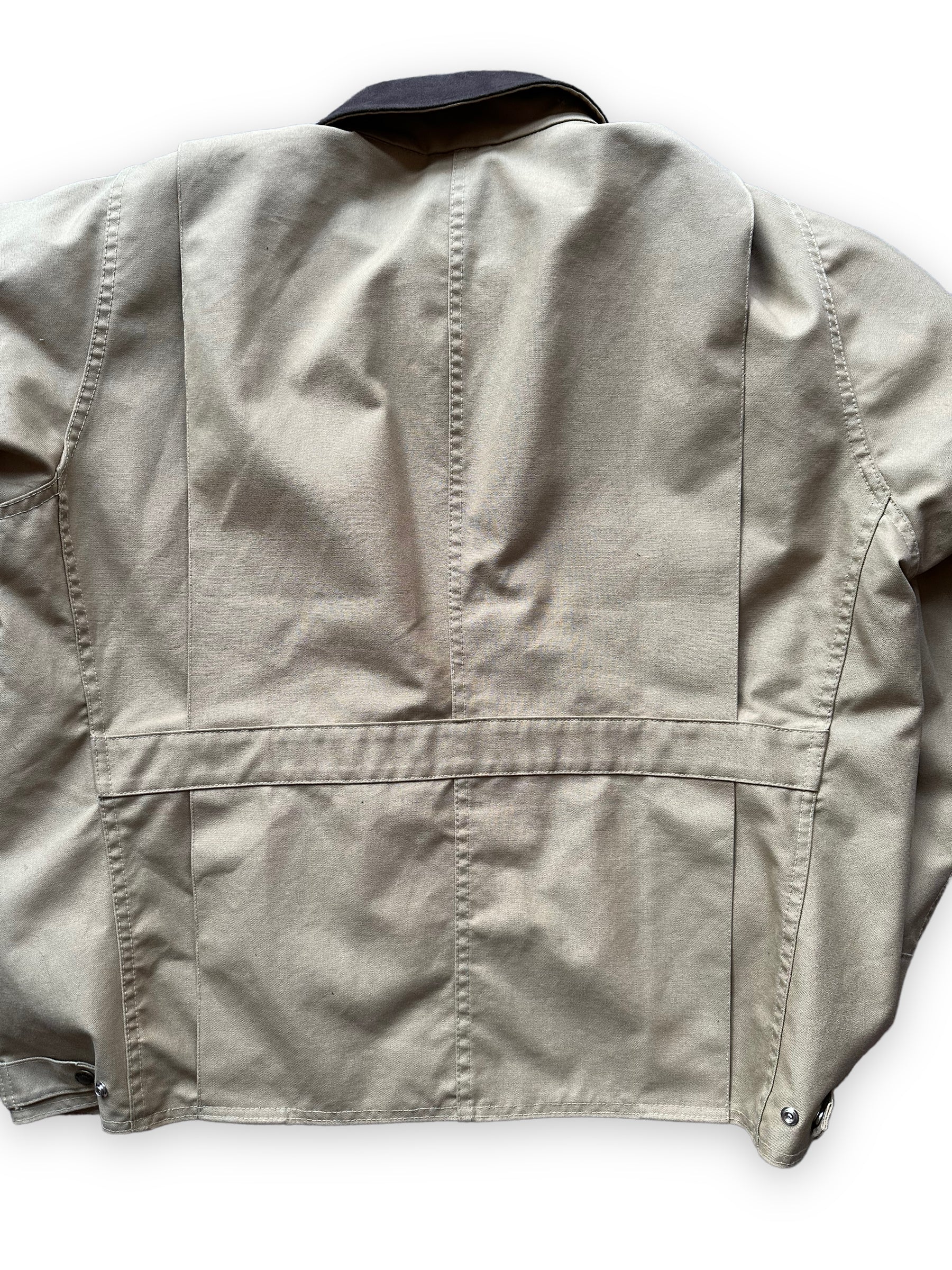 Rear Detail of Vintage Filson Dry Finish Unlined Timberline Jacket SZ XL | Vintage Filson Workwear Seattle