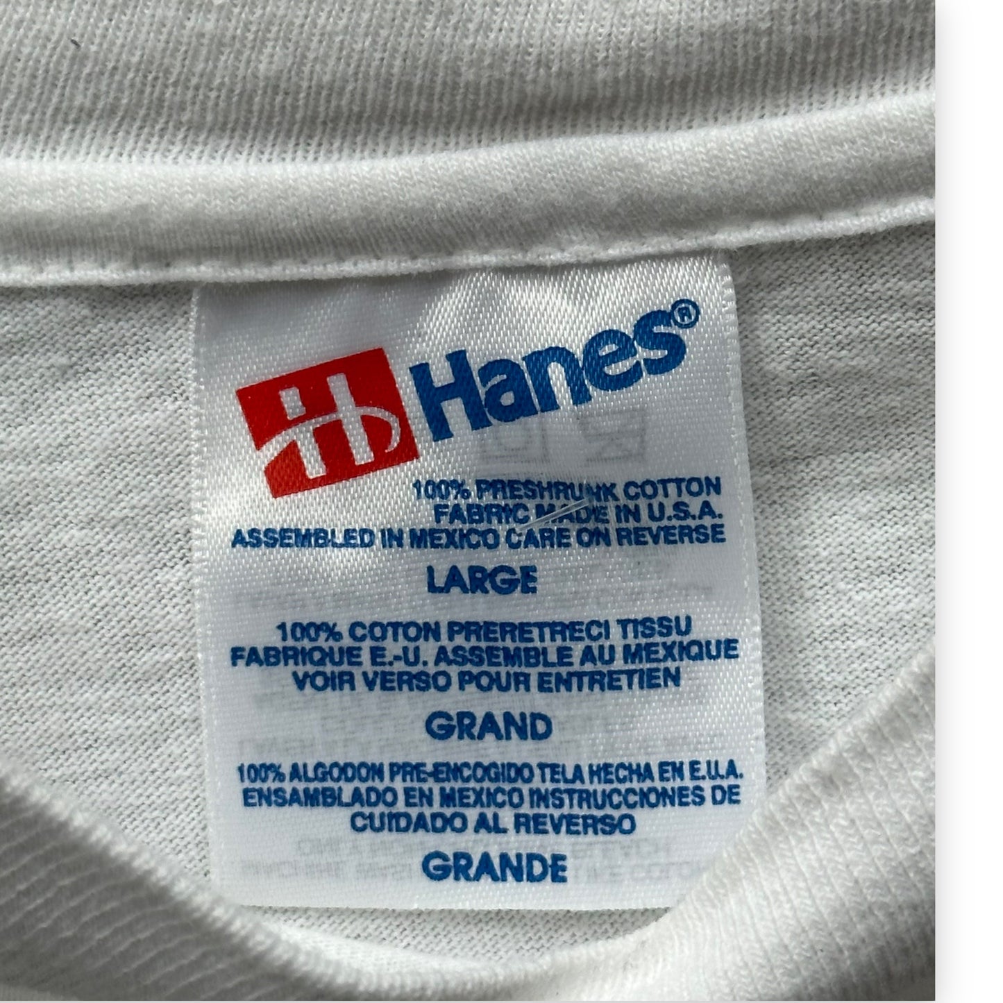 Hanes Tag on Vintage Marty Stuart Love & Luck Tee SZ L | Country Music Tees Seattle | Barn Owl Vintage Goods