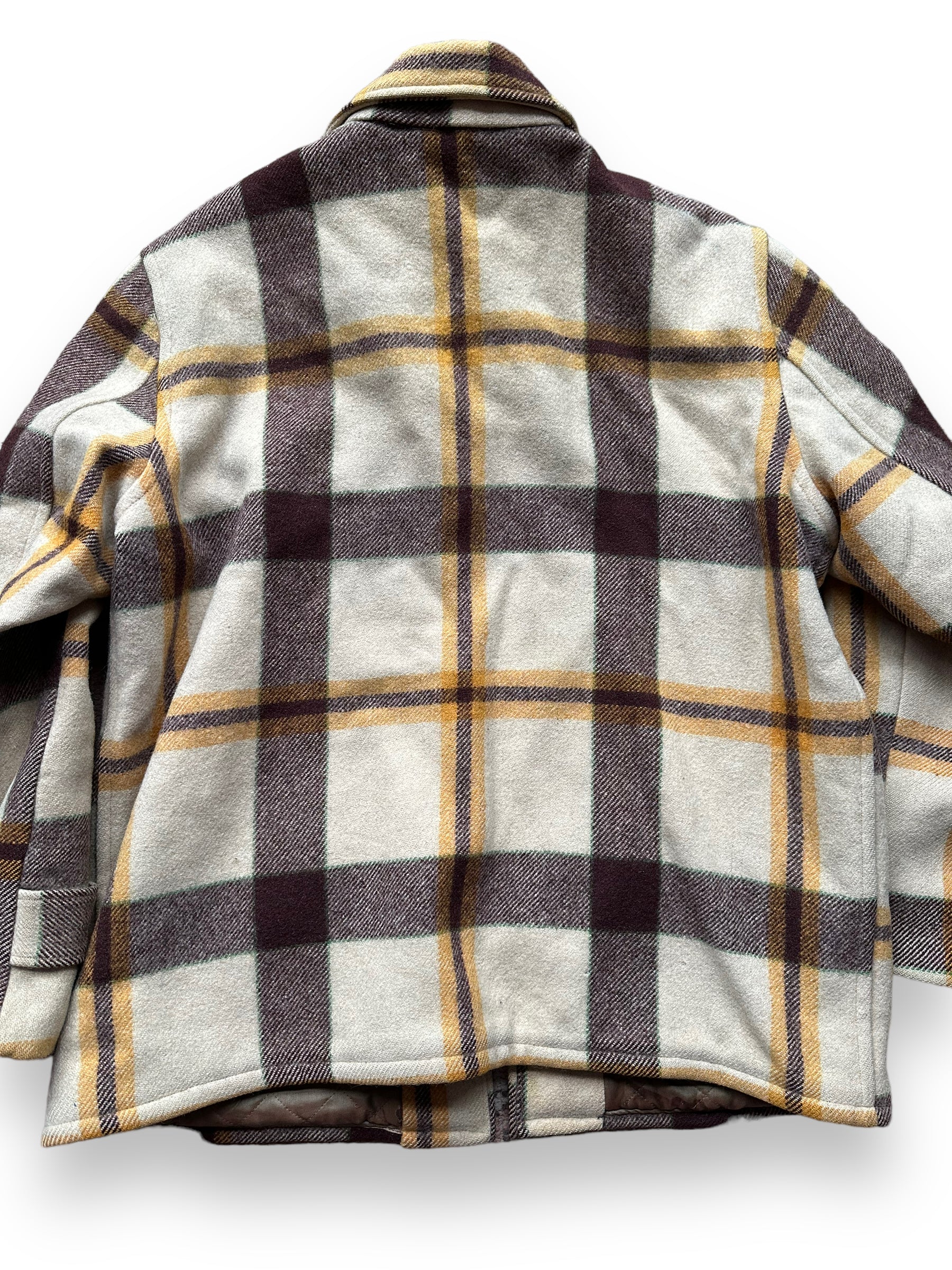 Rear Detail on Vintage Hercules Wool Jacket SZ XL |  Barn Owl Vintage Goods | Vintage Sears Wool Coat Seattle