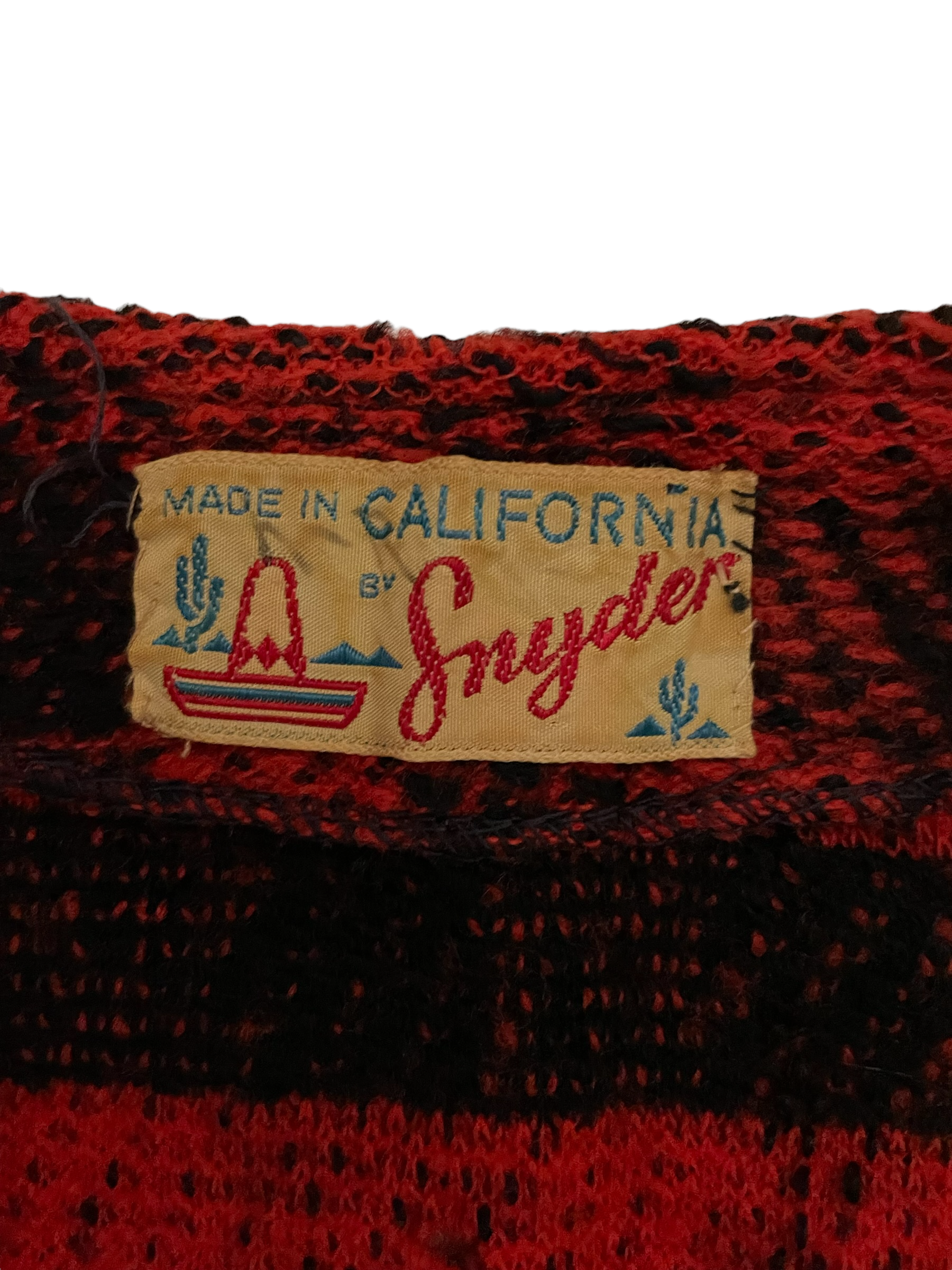 1940s Made in California by Syder label barn owl vintage seattle