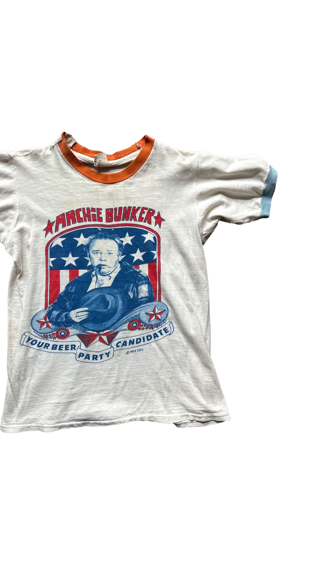 Vintage Archie Bunker Ringer Tee SZ S |  Vintage Ringer Tee Seattle | Barn Owl Vintage