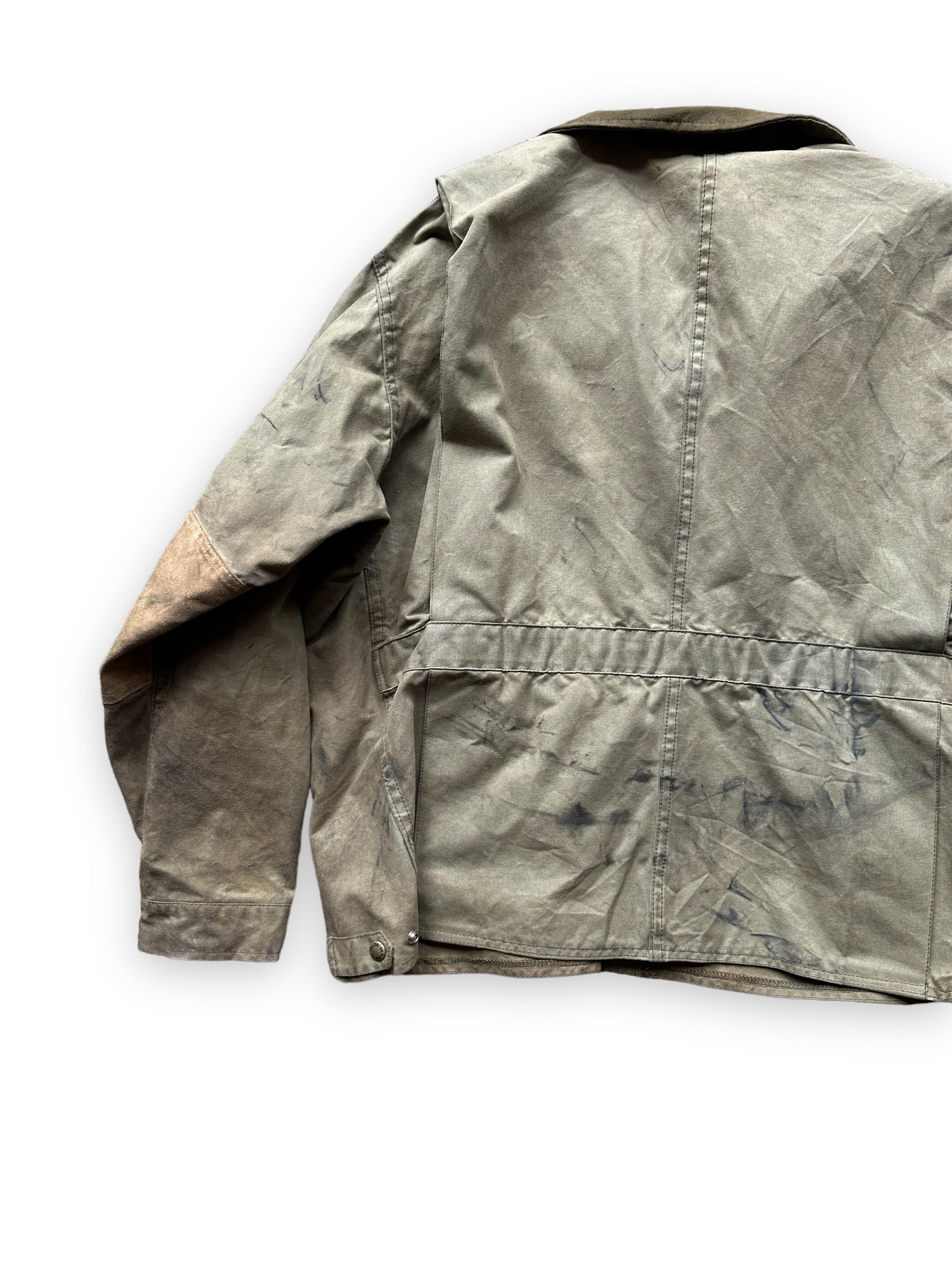 Left Rear View of Filson Tin Cloth Shooting Jacket Style 420 SZ XXL |  Barn Owl Vintage Goods | Vintage Workwear Seattle