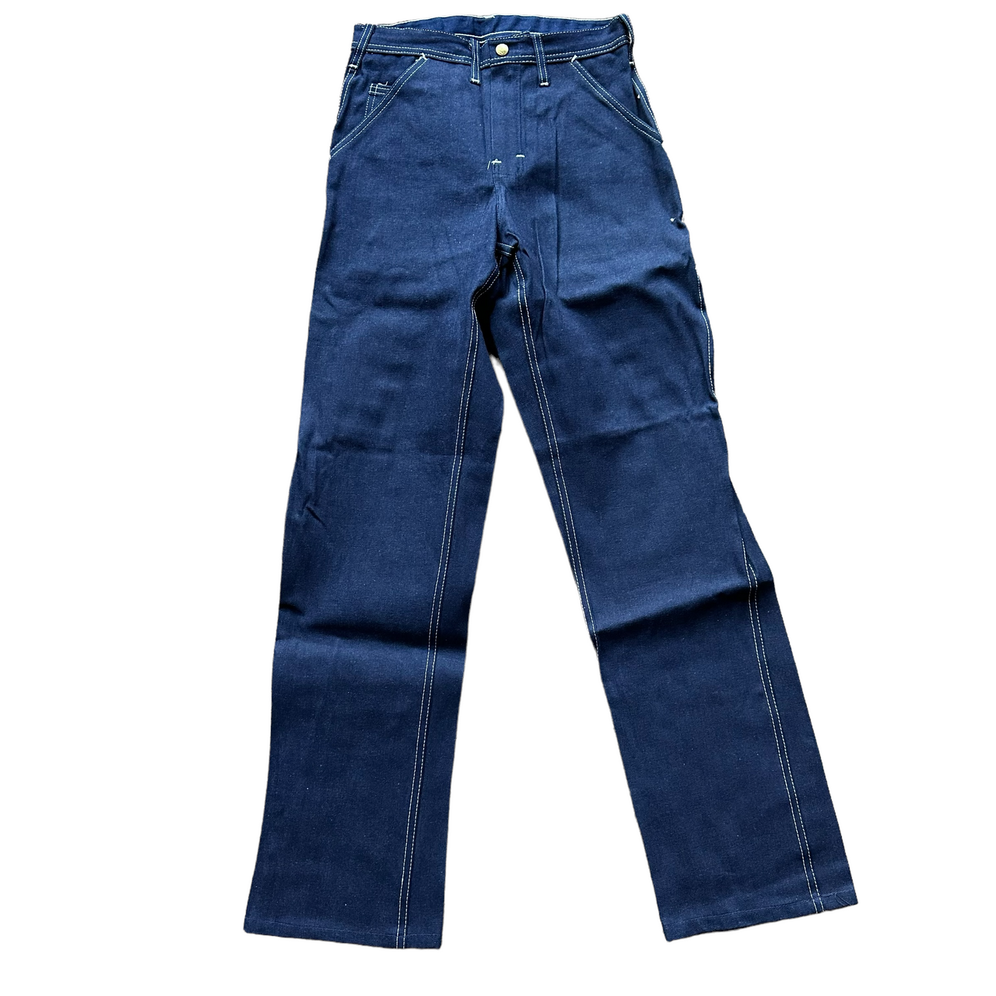 Front View of Deadstock Vintage Carter's Carpenter Jeans W27 L32 | Vintage Denim Workwear Seattle | Barn Owl Vintage Clothing