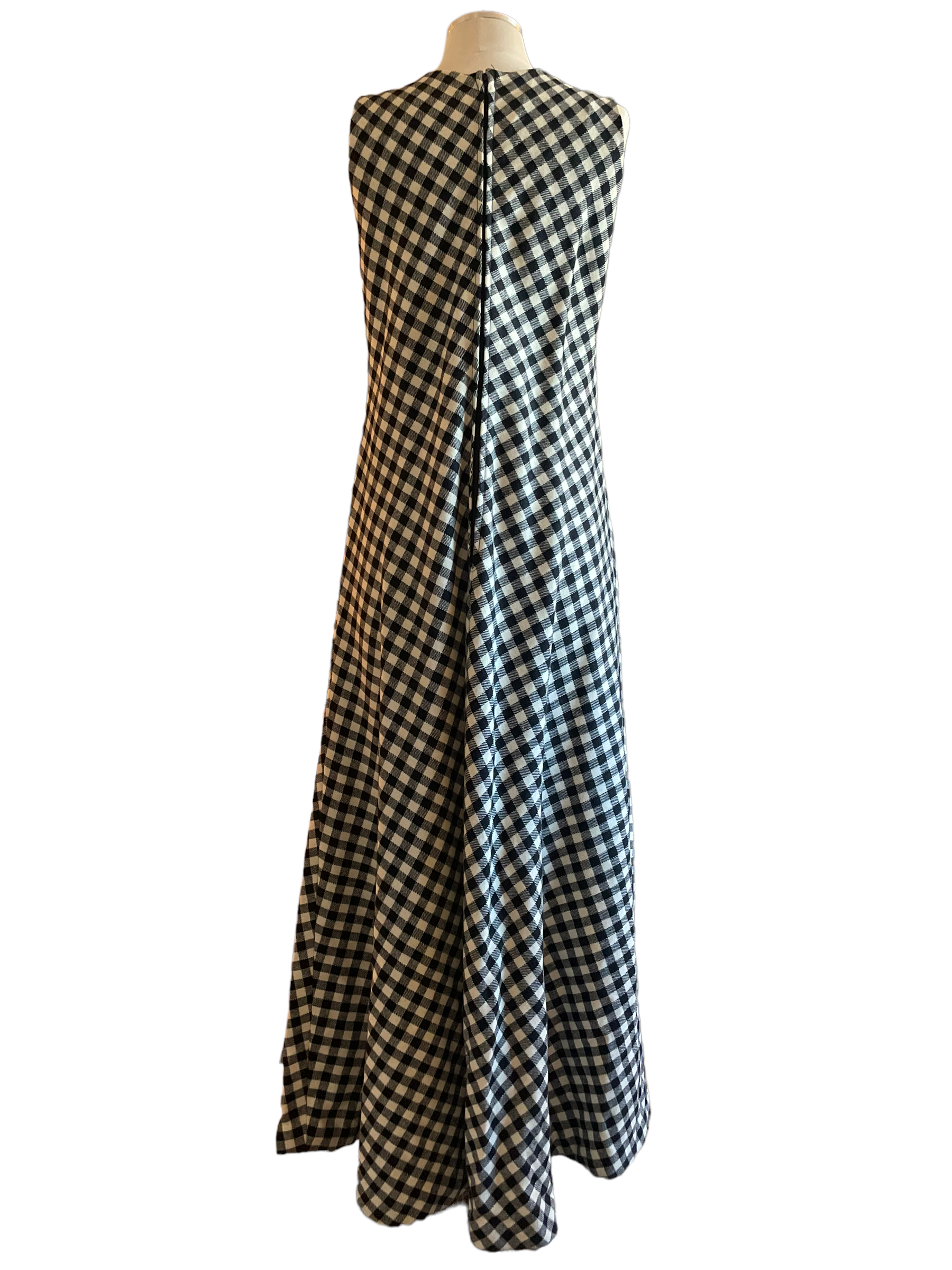 Full back view of Vintage 1960s Nordstroms Best Wool Maxi Dress SZ M |  Barn Owl Vintage | Seattle Vintage Dresses