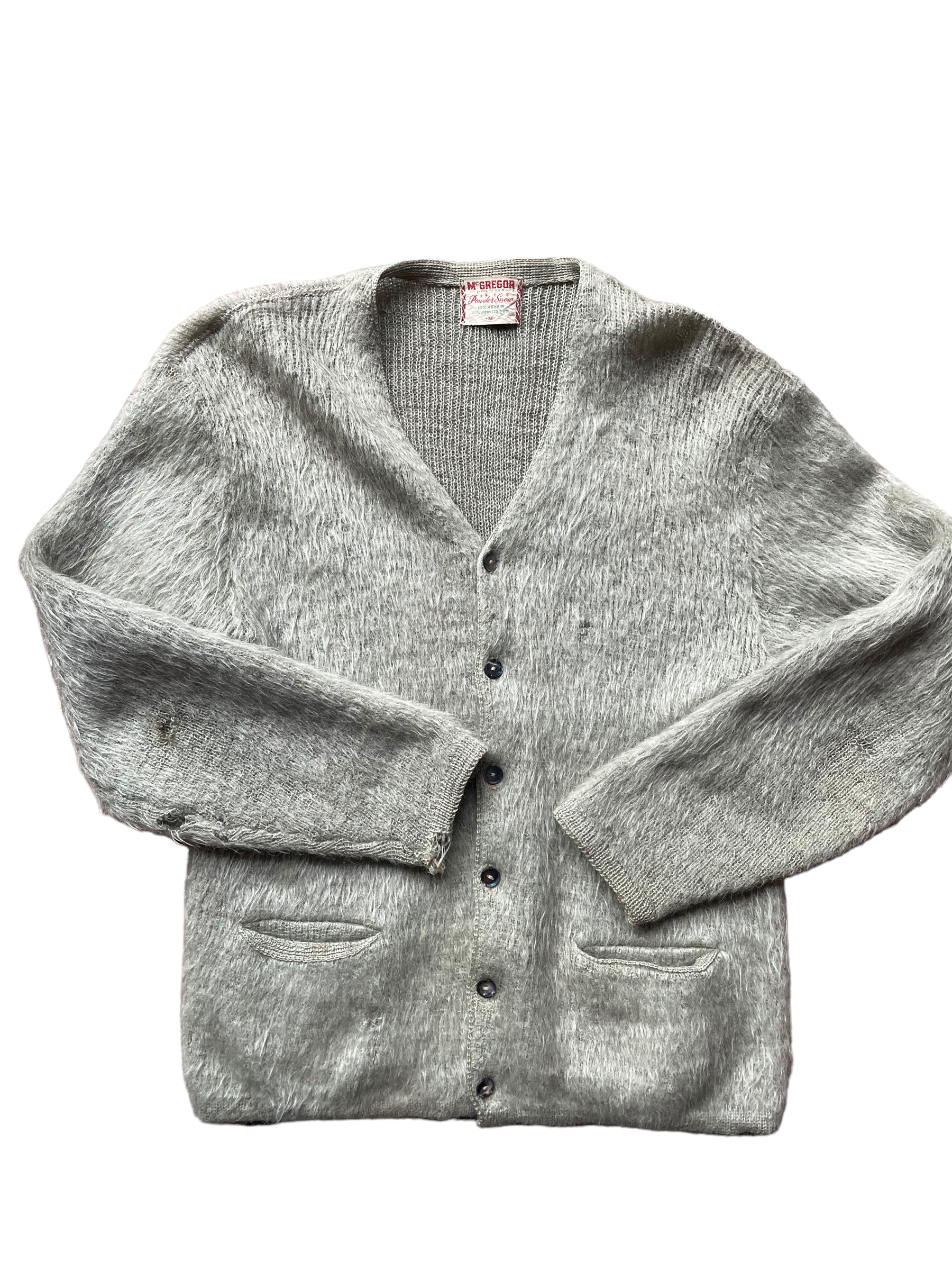 トップス 60s McGREGOR powder  mohair cardigan Vintage McGregor Powder Snow Mohair Cardigan SZ M | Barn Owl
