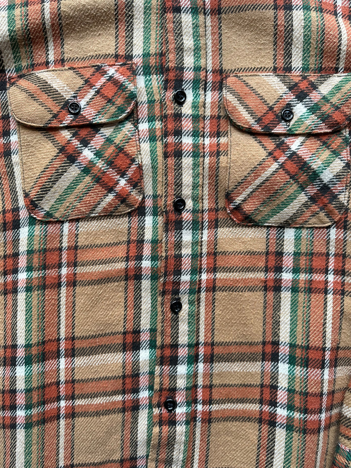 Front Pocket View of Vintage 5 Brothers Cotton Blend Flannel SZ M | Vintage Cotton Flannel Seattle | Barn Owl Vintage Seattle