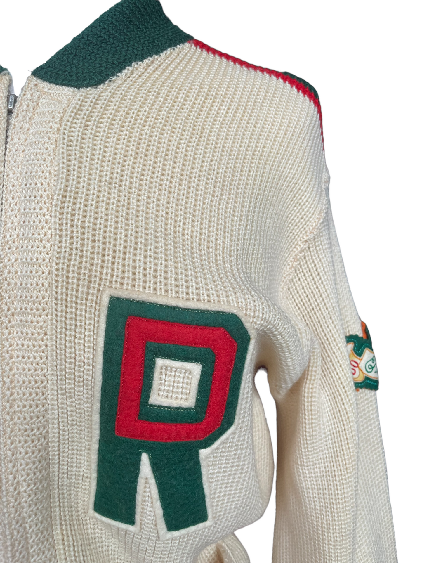 Upper Left View of Vintage 1950 Cloverdale Knitting Mills Sweater SZ M | Barn Owl Vintage | Seattle True Vintage Sweaters.