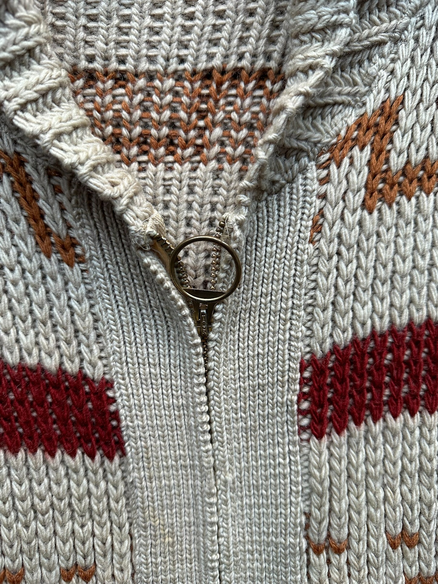 Zipper Pull on Vintage Pendleton Westerley "The Dude" Sweater SZ L |  Vintage Big Lebowski Pendleton Sweaters Seattle | Barn Owl Vintage Seattle