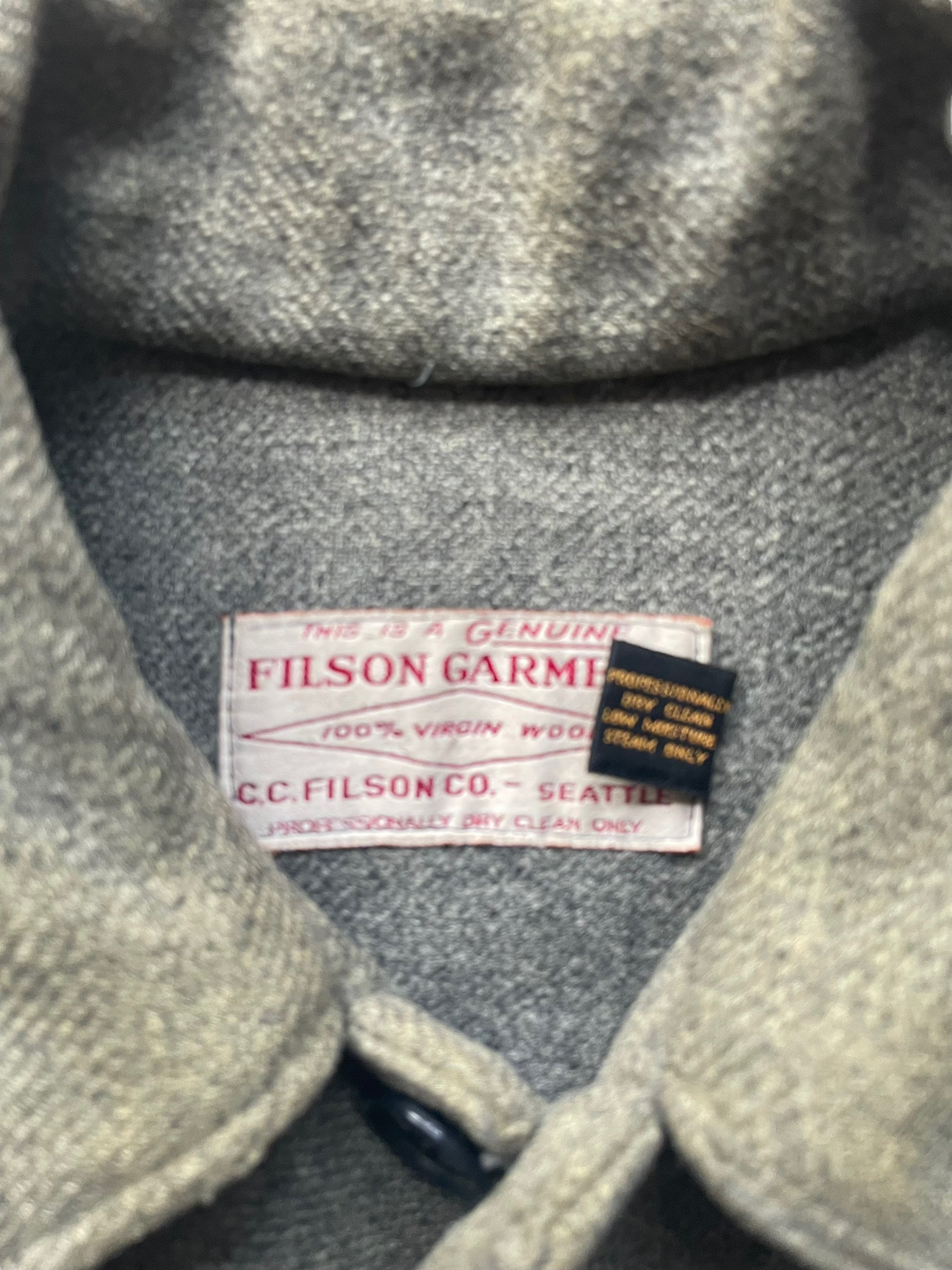 Vintage Heather Grey Filson Double Mackinaw Cruiser Size 44 | Barn Owl  Vintage Goods | Vintage Filson Workwear Seattle