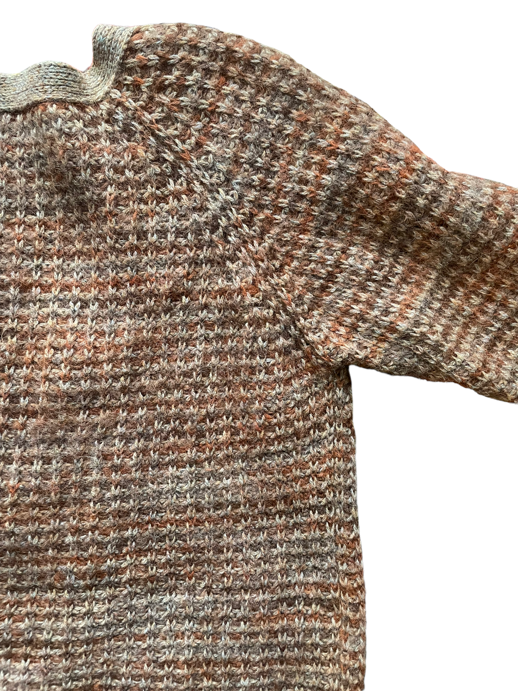 Vintage 1960s Shetland Wool Grampa Cardigan |  Barn Owl Vintage | Seattle Vintage Sweaters Back right side view.