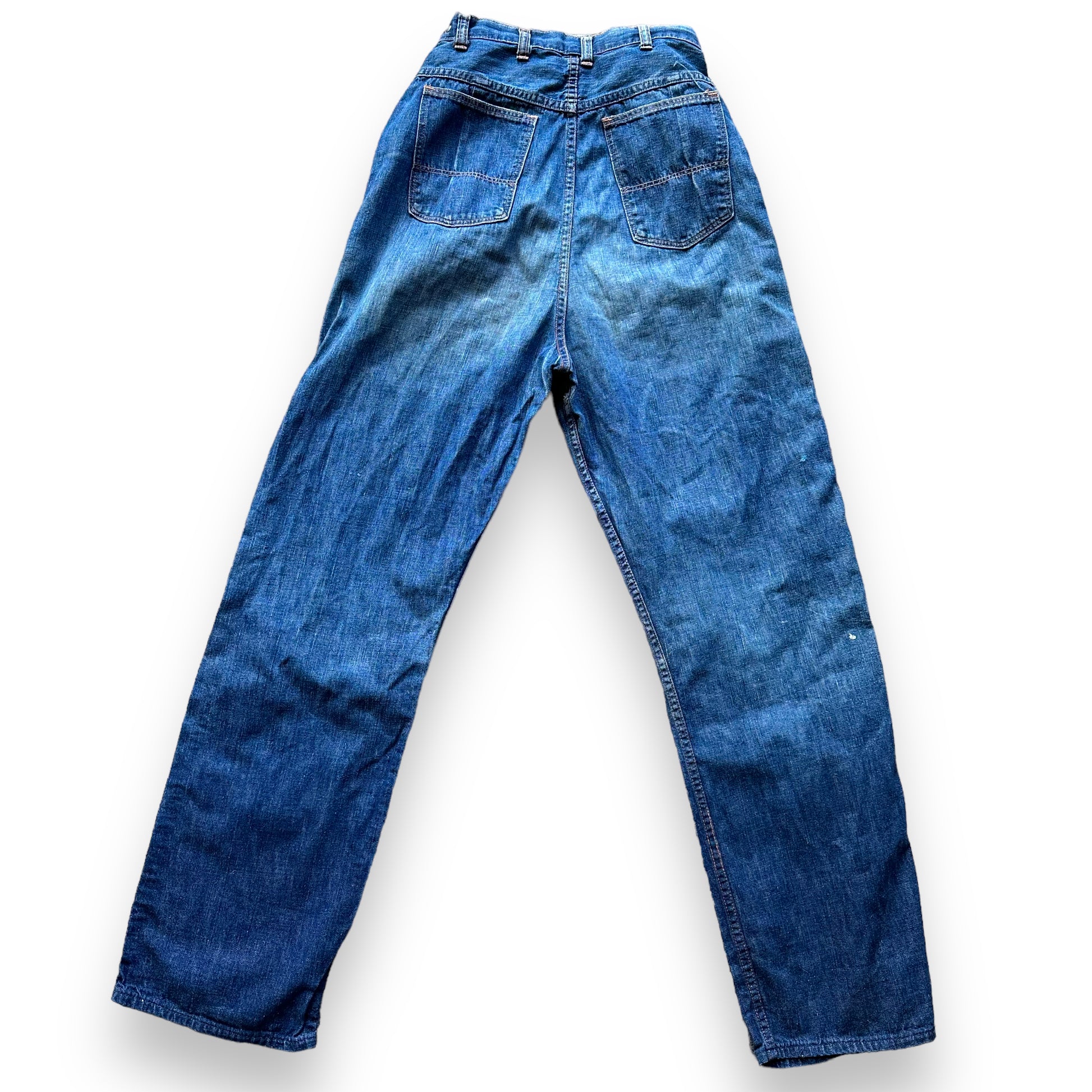 Rear View of Vintage Blue Bell Misses Ladies Side Zip Jeans SZ 14 | Barn Owl Vintage Seattle | Vintage Womens Side Zip Denim