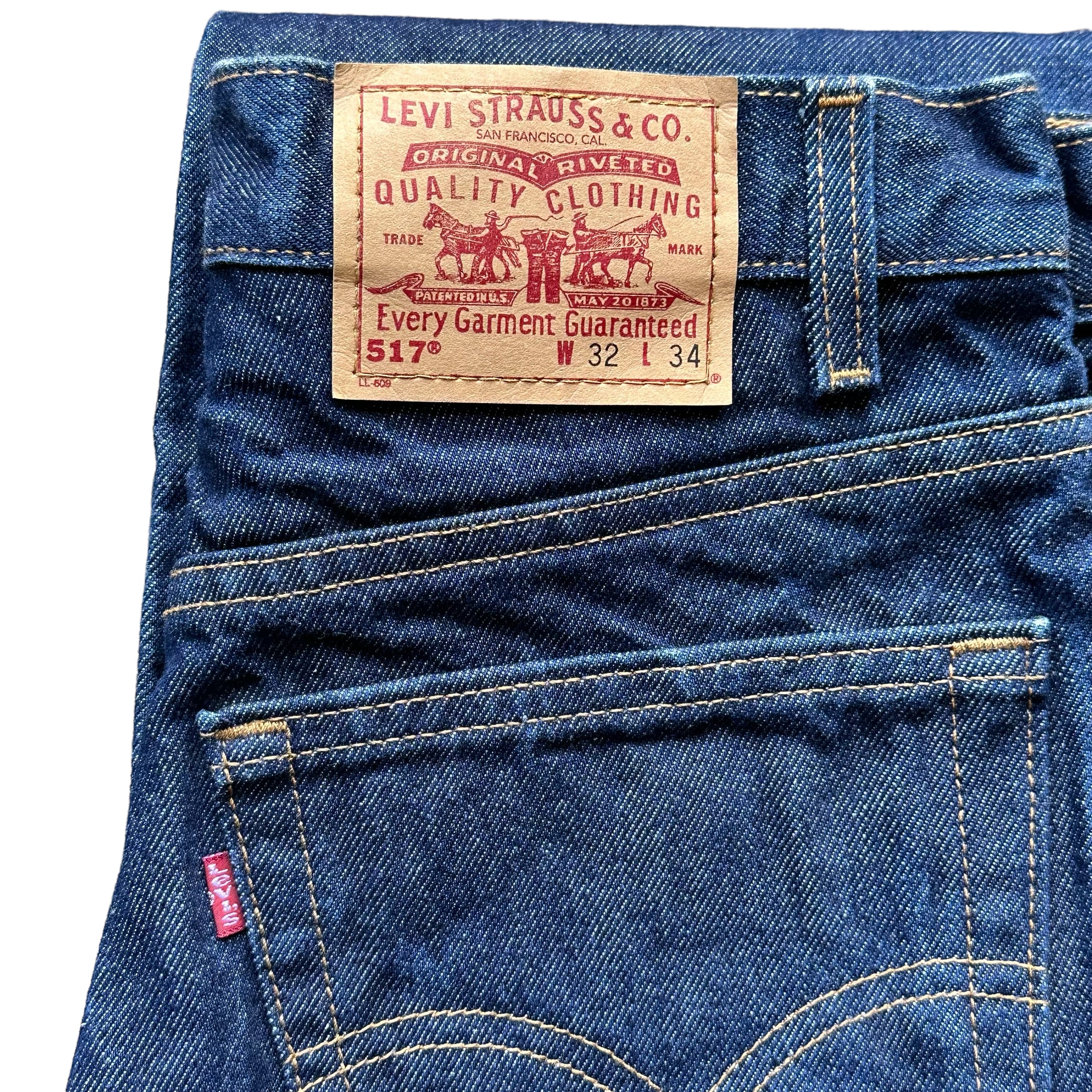 Vintage NOS Made in the USA Boot Cut Levis 517 W32 L34 | Vintage