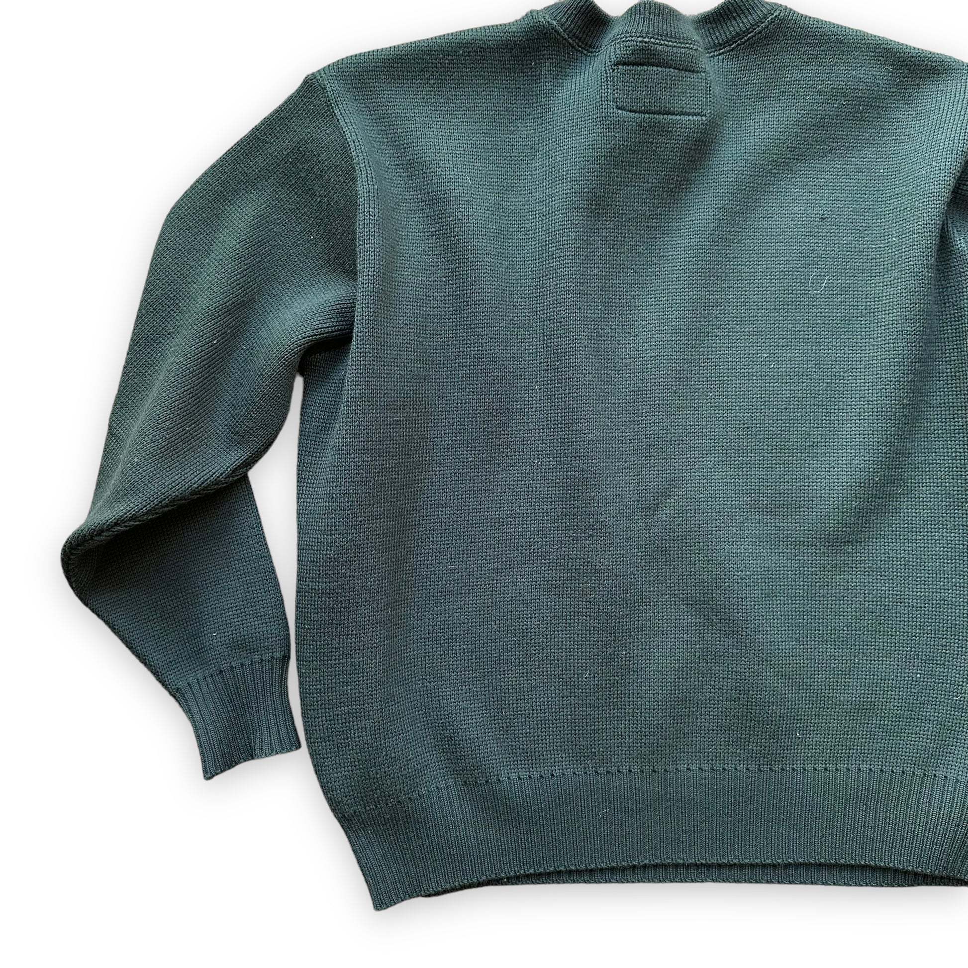 Rear Left View of Filson Guide Sweater SZ L |  Barn Owl Vintage Goods | Vintage Filson Workwear Sweaters Seattle