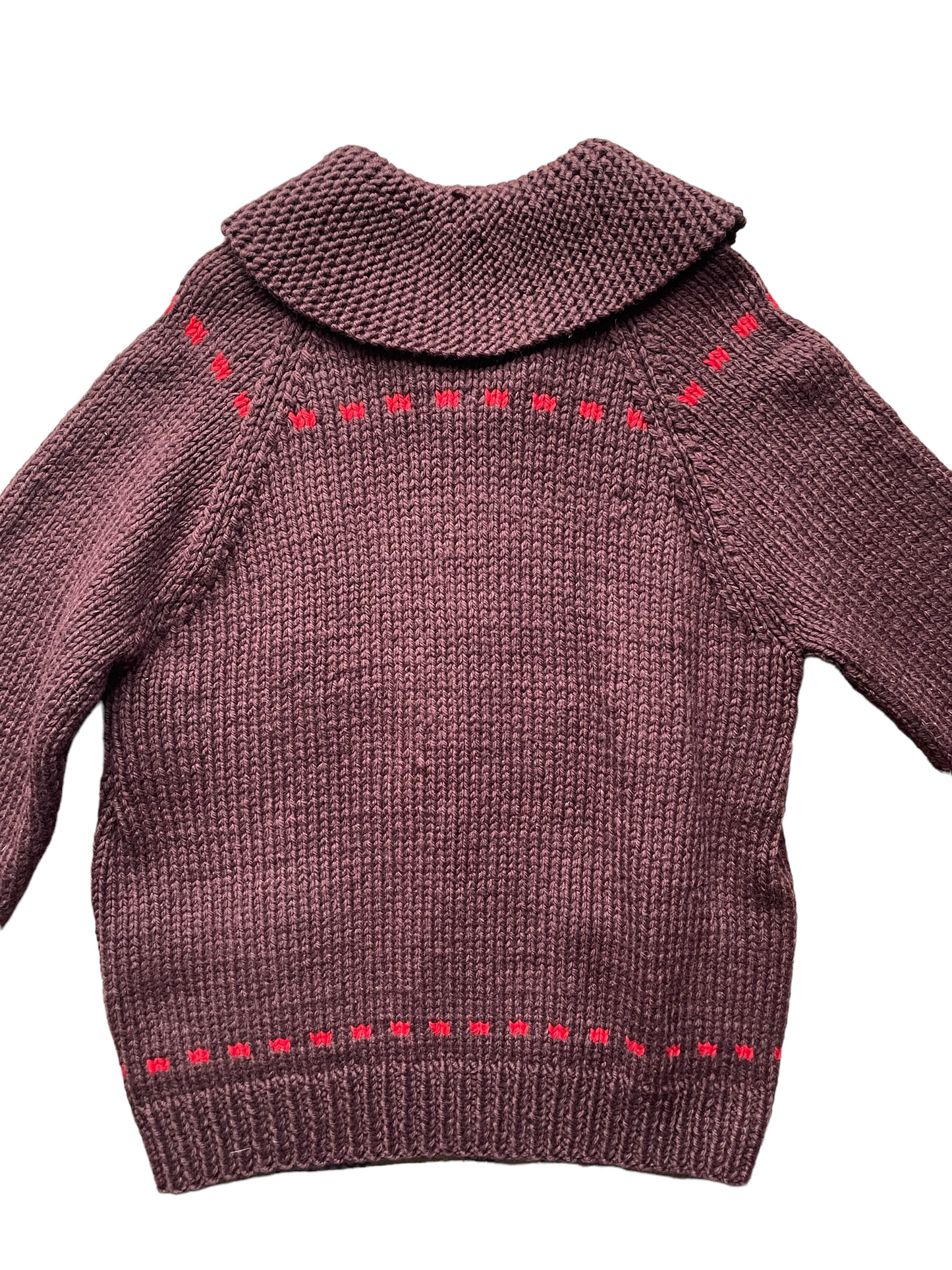 Vintage Brown Cowichan Style Cardigan Sweater | Barn Owl Vintage | Seattle Vintage Clothing