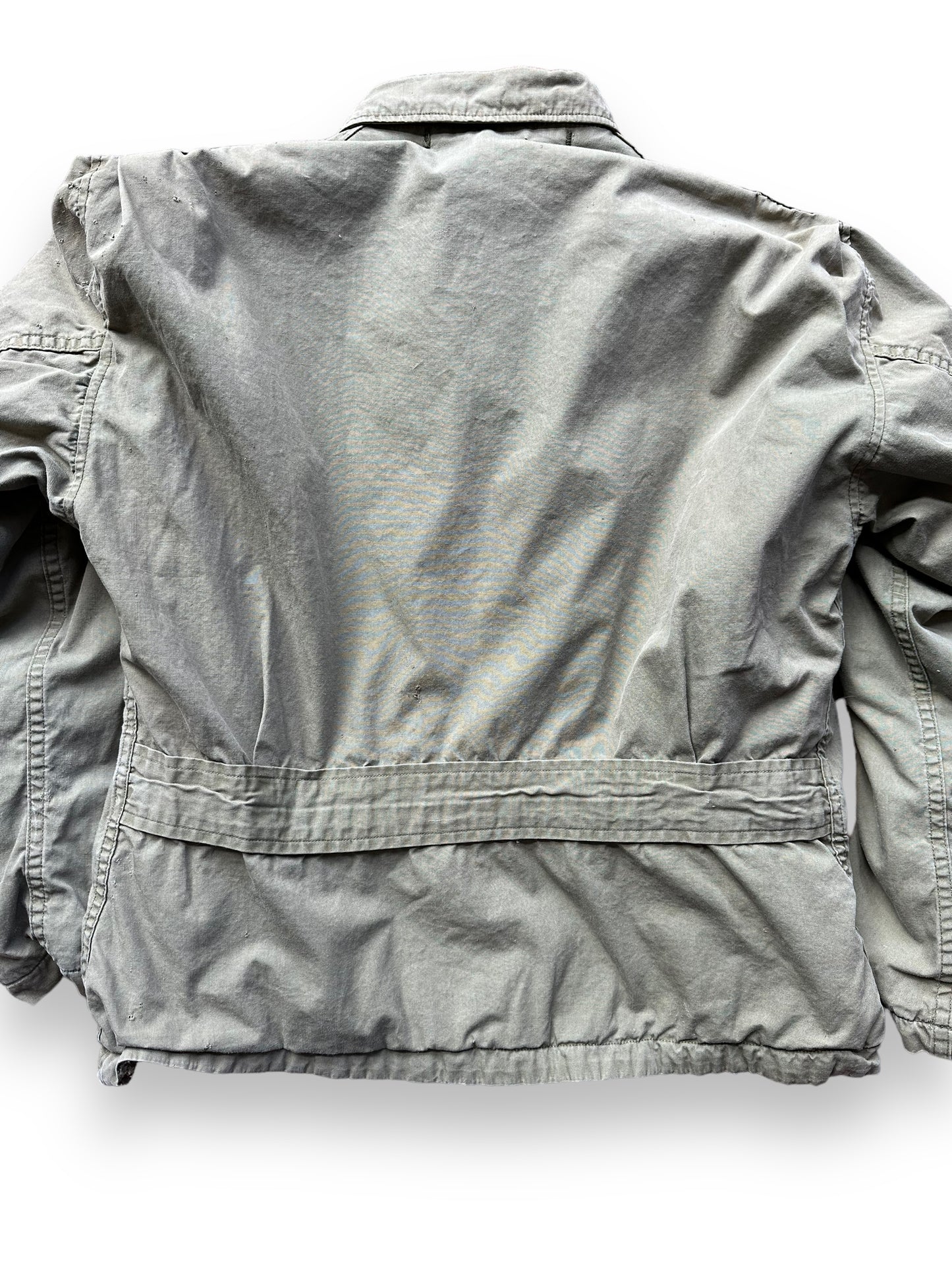 Rear Detail on Vintage WWII USN M-41 Field Jacket SZ M | Seattle Vintage Military Gear | Barn Owl Vintage Clothing Seattle